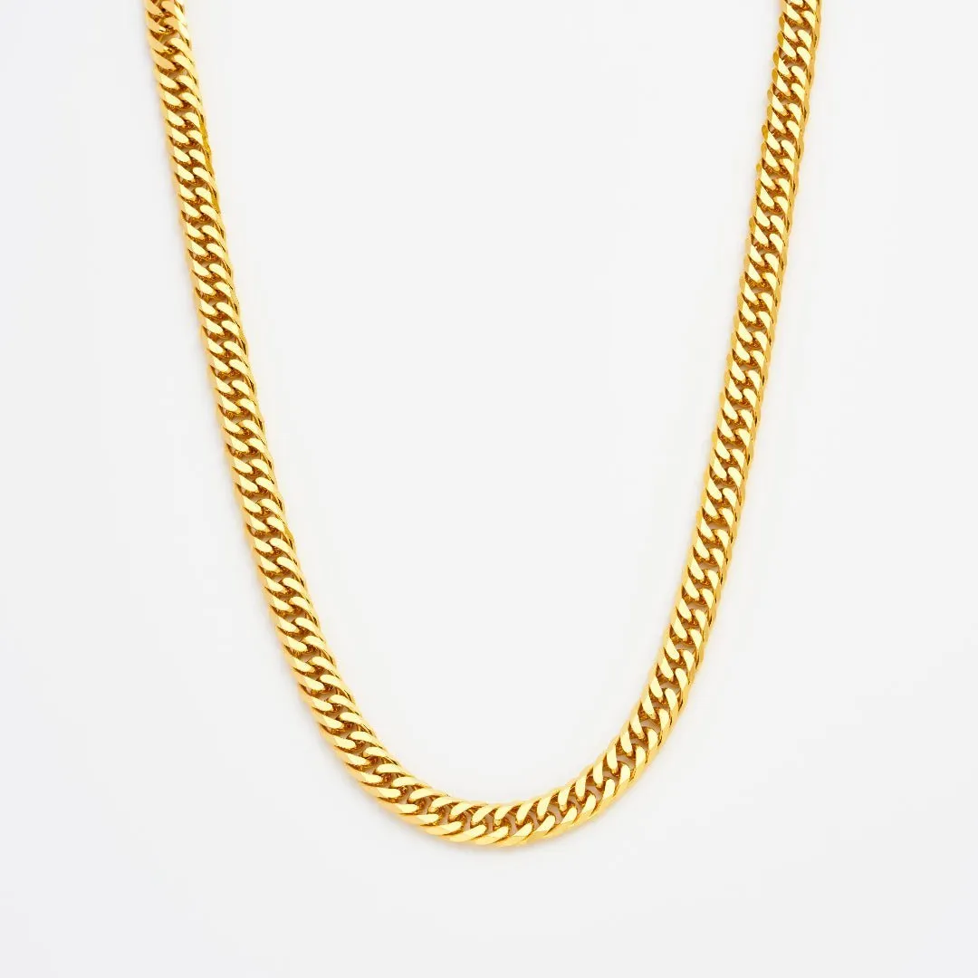 Statement Diamond Cut Double Curb Chain Necklace sold by 7879