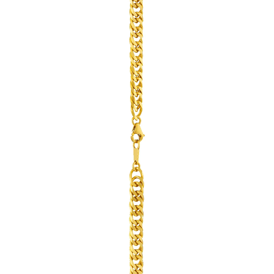 Diamond Cut Double Curb Chain Necklace sold by 7879 product image thumbnail 5