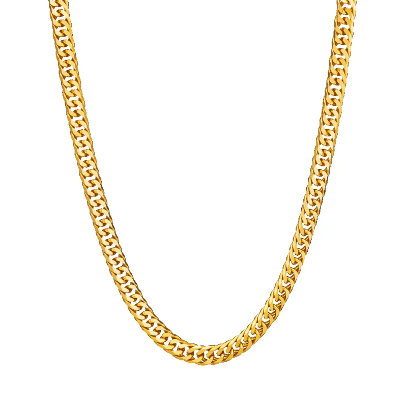 Diamond Cut Double Curb Chain Necklace sold by 7879