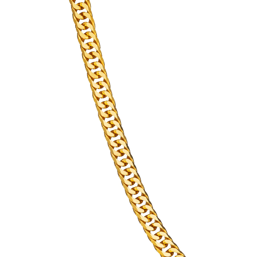 Diamond Cut Double Curb Chain Necklace sold by 7879 product image thumbnail 3