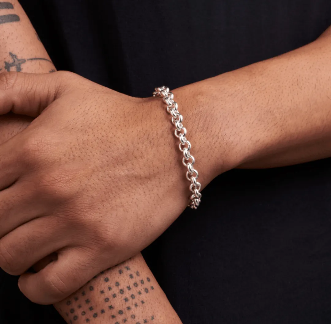 Wide Round Belcher Chain Bracelet sold by 7879 product image thumbnail 3