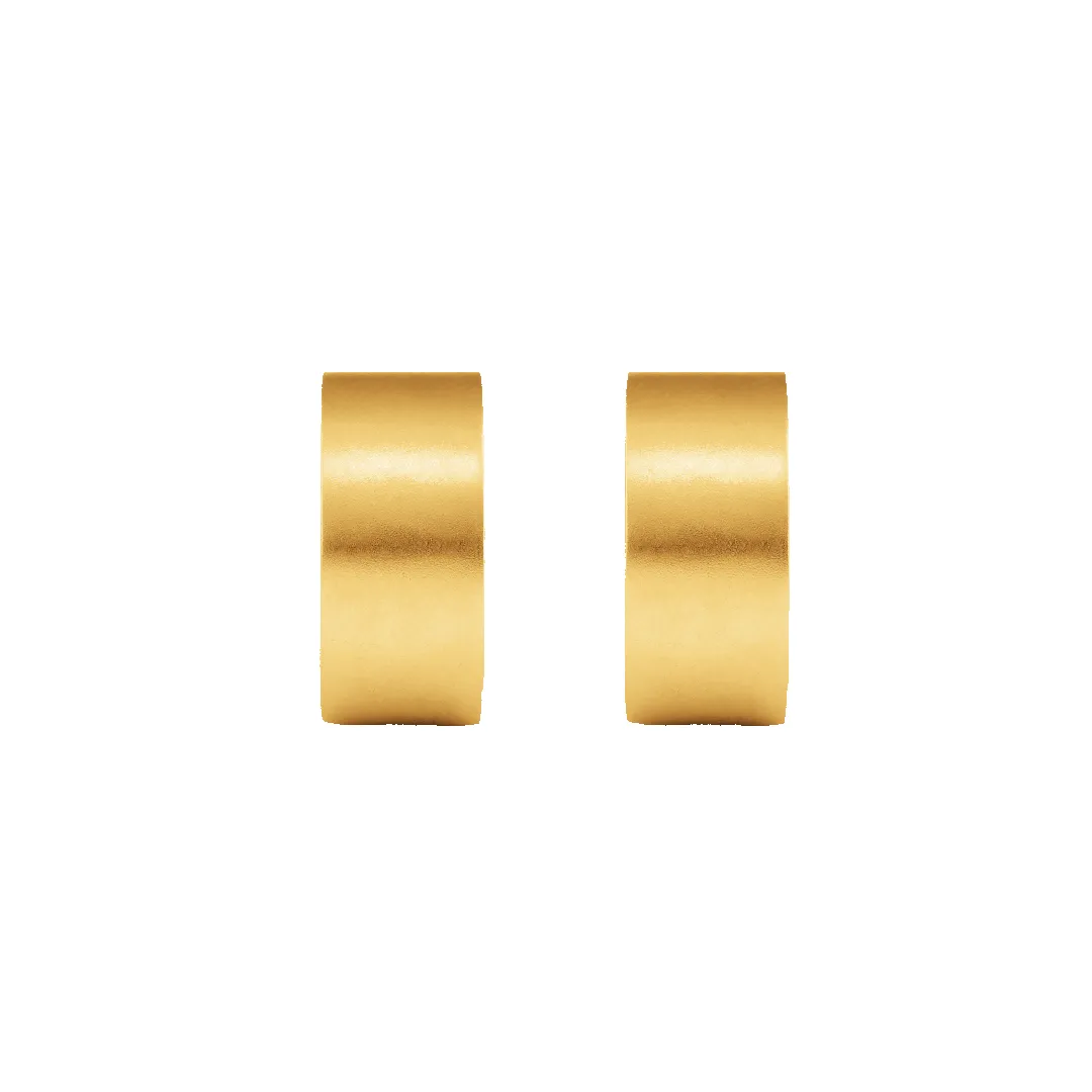 Small Flat Edge Hoop Earrings sold by 7879 product image thumbnail 3