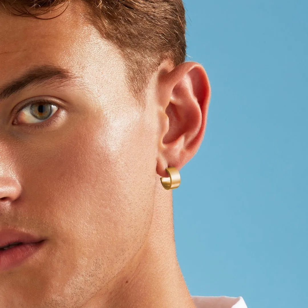 Small Flat Edge Hoop Earrings sold by 7879 product image thumbnail 4