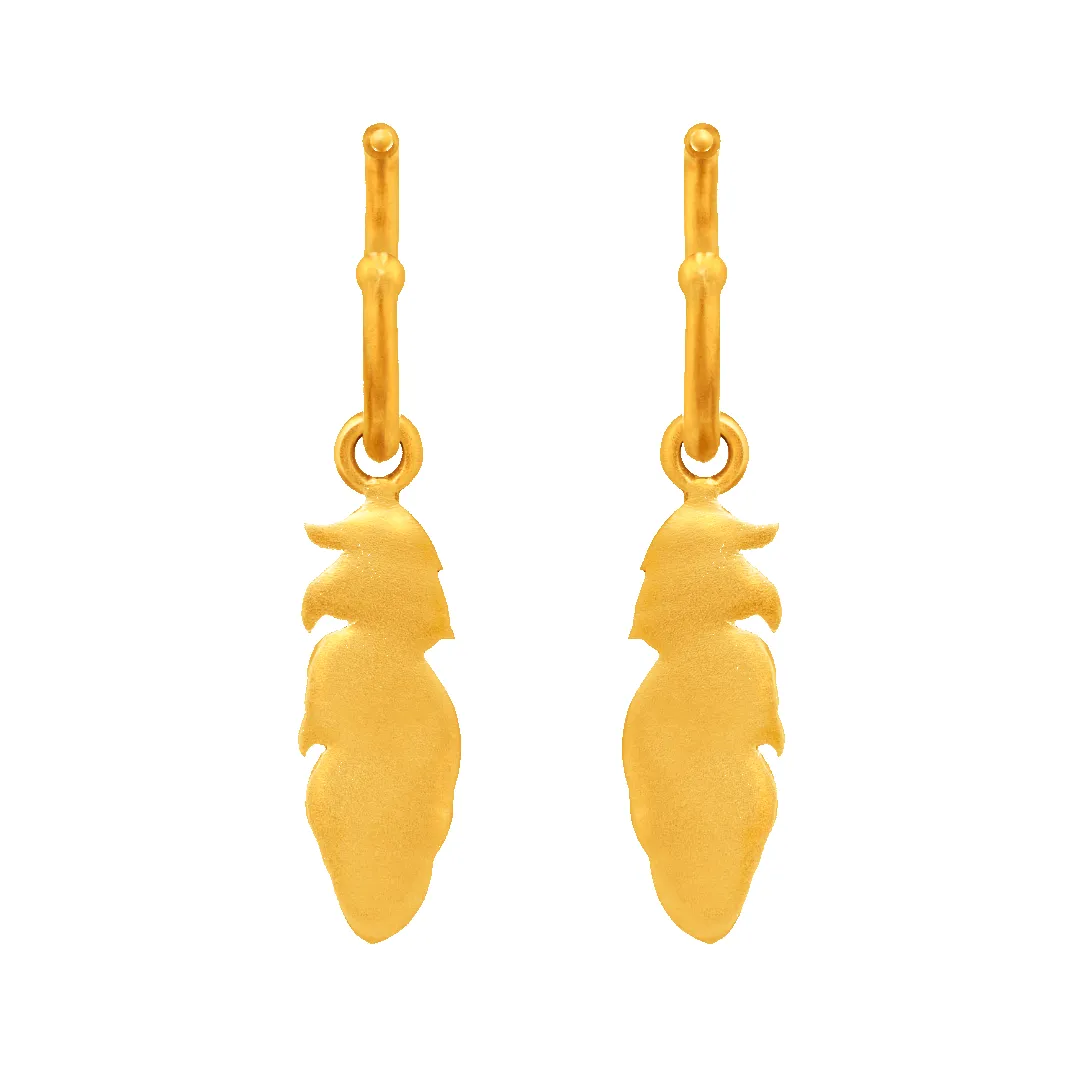 Feather Charm Hoop Earrings sold by 7879 product image thumbnail 5