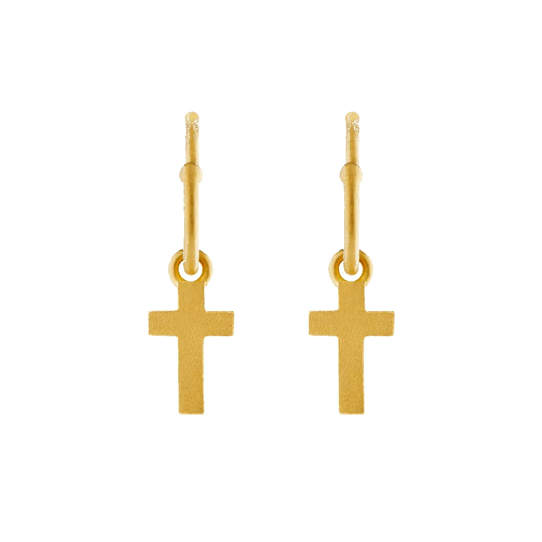 Cross Charm Hoop Earrings sold by 7879 product image thumbnail 5