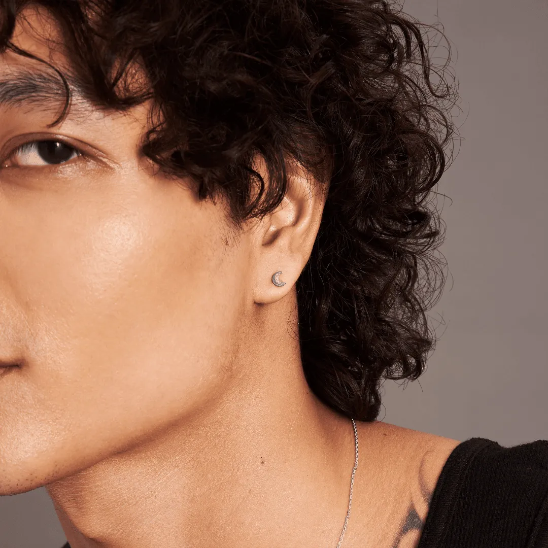 Crescent Moon Stud Earrings sold by 7879 product image thumbnail 4