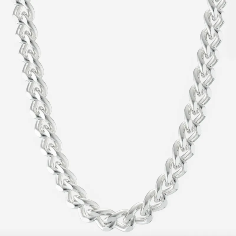Wide Filed Curb Chain Necklace sold by 7879