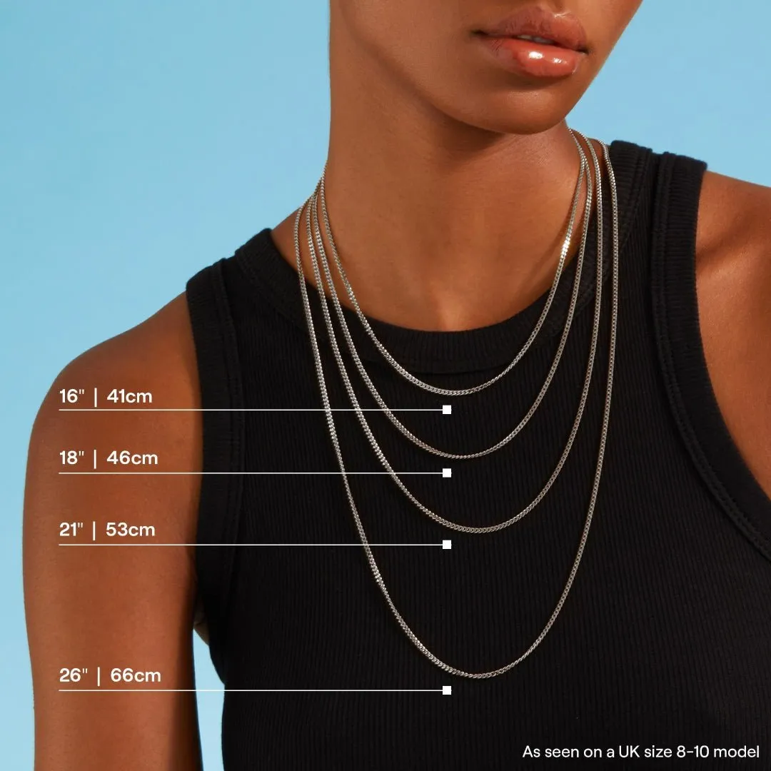 Wide Filed Curb Chain Necklace sold by 7879 product image thumbnail 5