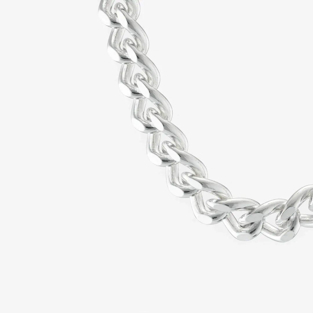 Wide Filed Curb Chain Necklace sold by 7879 product image thumbnail 3