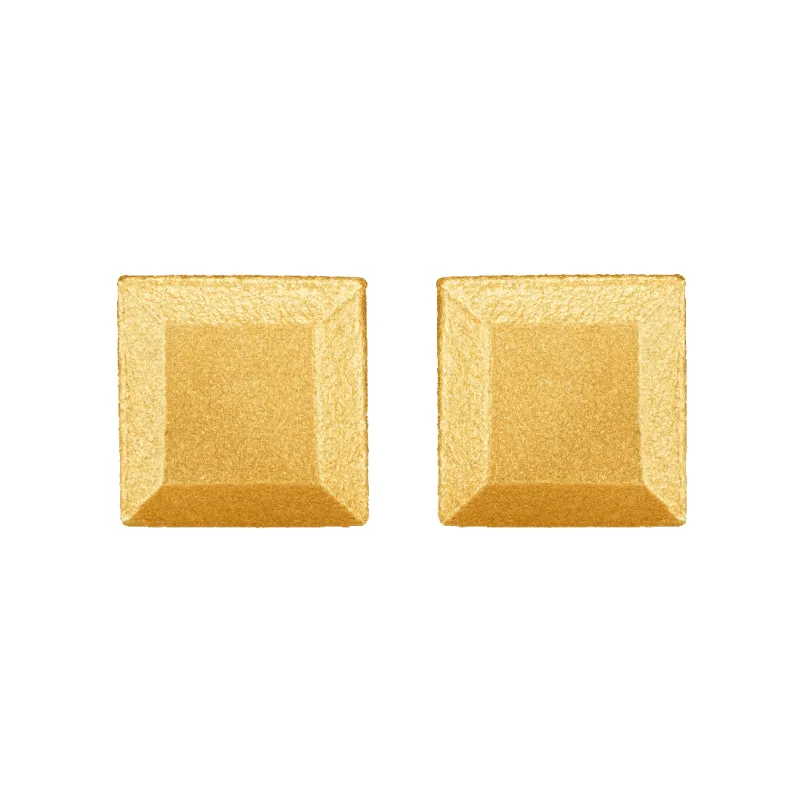 Square Bullion Stud Earrings made by 7879