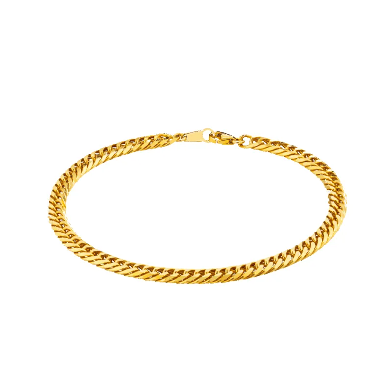 Diamond Cut Double Curb Chain Bracelet sold by 7879
