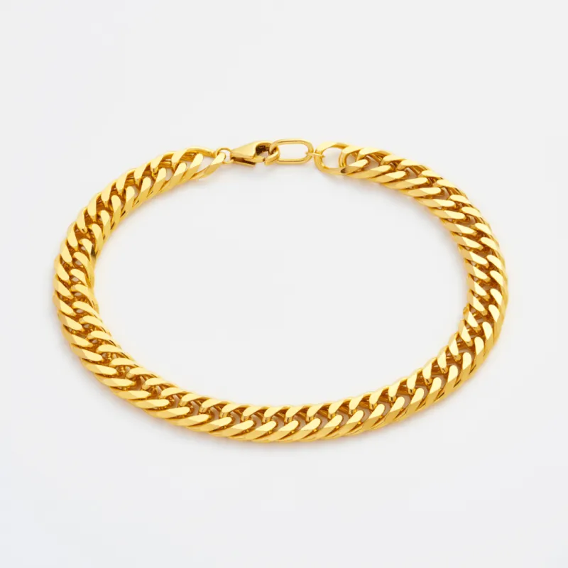 Statement Diamond Cut Double Curb Chain Bracelet sold by 7879