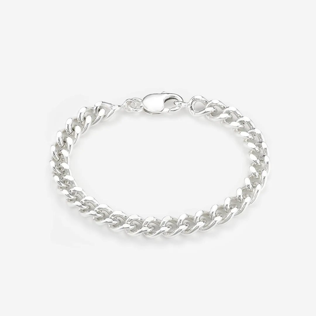Wide Filed Curb Chain Bracelet sold by 7879