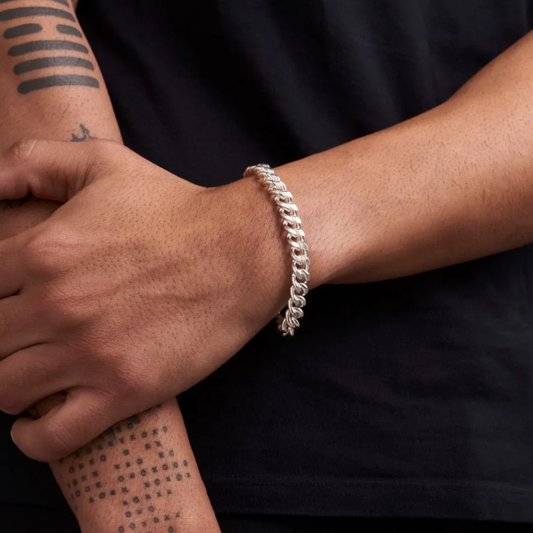 Wide Filed Curb Chain Bracelet sold by 7879 product image thumbnail 4
