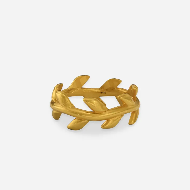 Laurel leaf ring sold by 7879