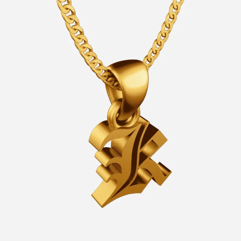 Gothic Initial Pendant sold by 7879