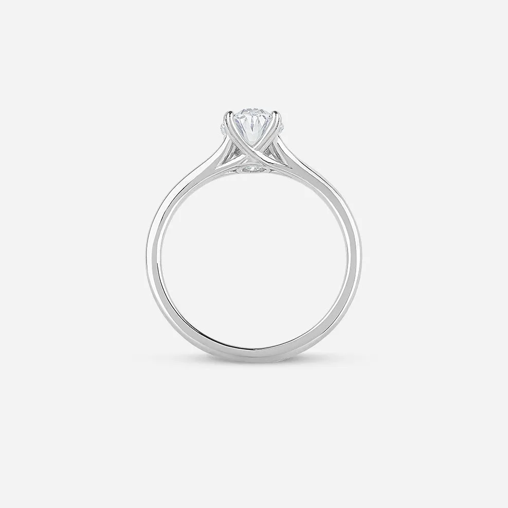 Oval Cut Diamond Ring - Colour D/VVS sold by 7879 product image thumbnail 3