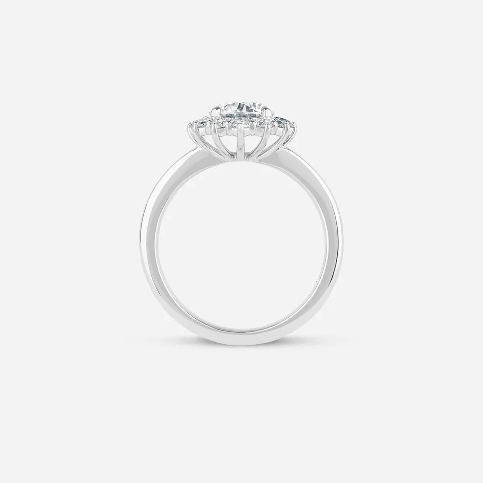 Round Cut Halo Diamond Ring - Colour D/VVS sold by 7879 product image thumbnail 3