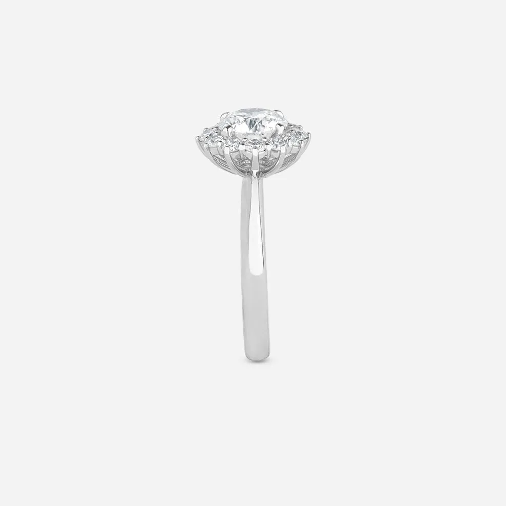 Round Cut Halo Diamond Ring - Colour D/VVS sold by 7879 product image thumbnail 5