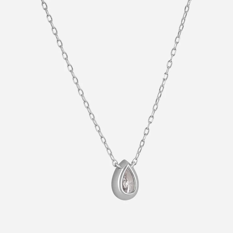 Pear Diamond Pendant Necklace - Colour D/VVS sold by 7879 product image thumbnail 3