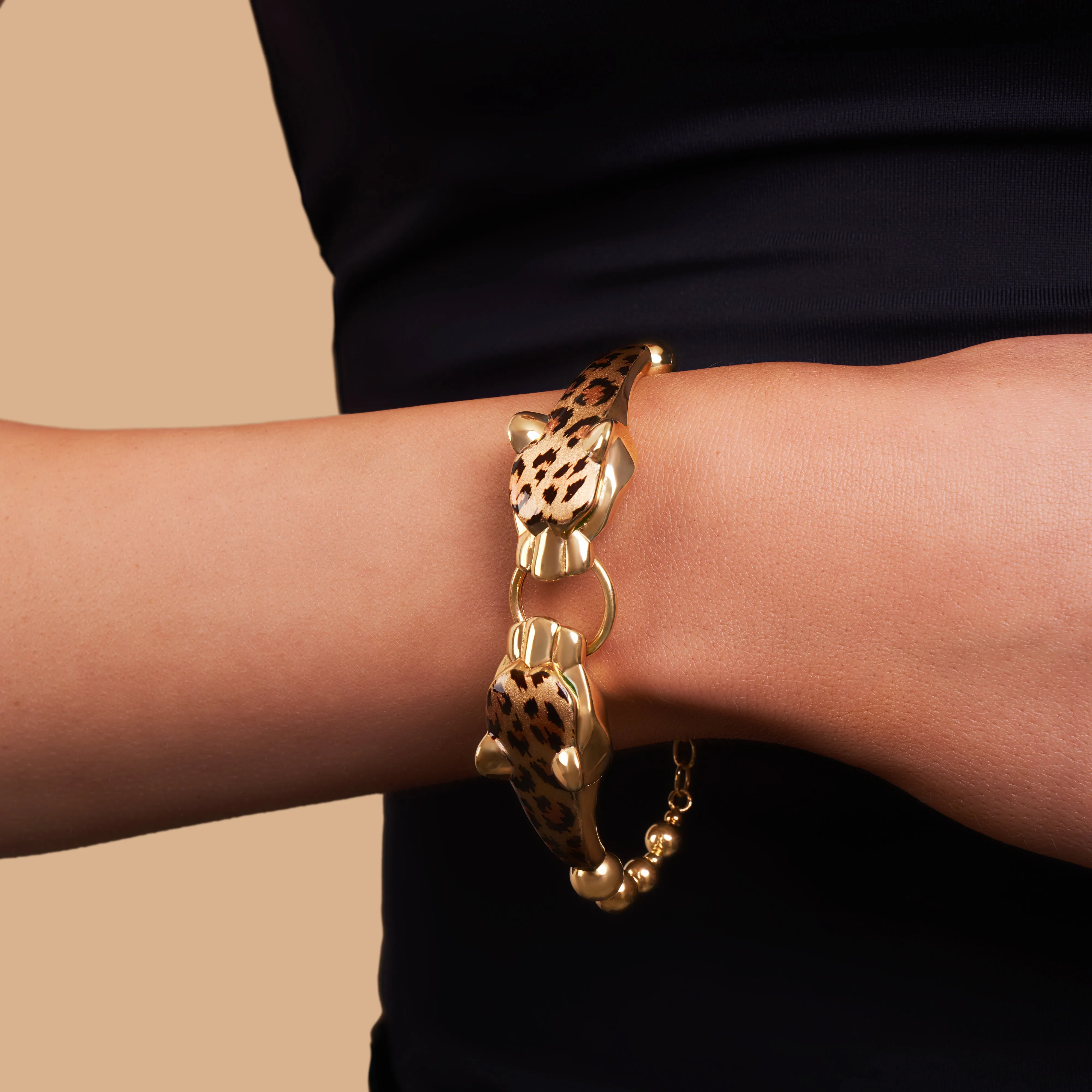 Twin Leopard Bead Chain Bracelet - 18k sold by 7879 product image thumbnail 4