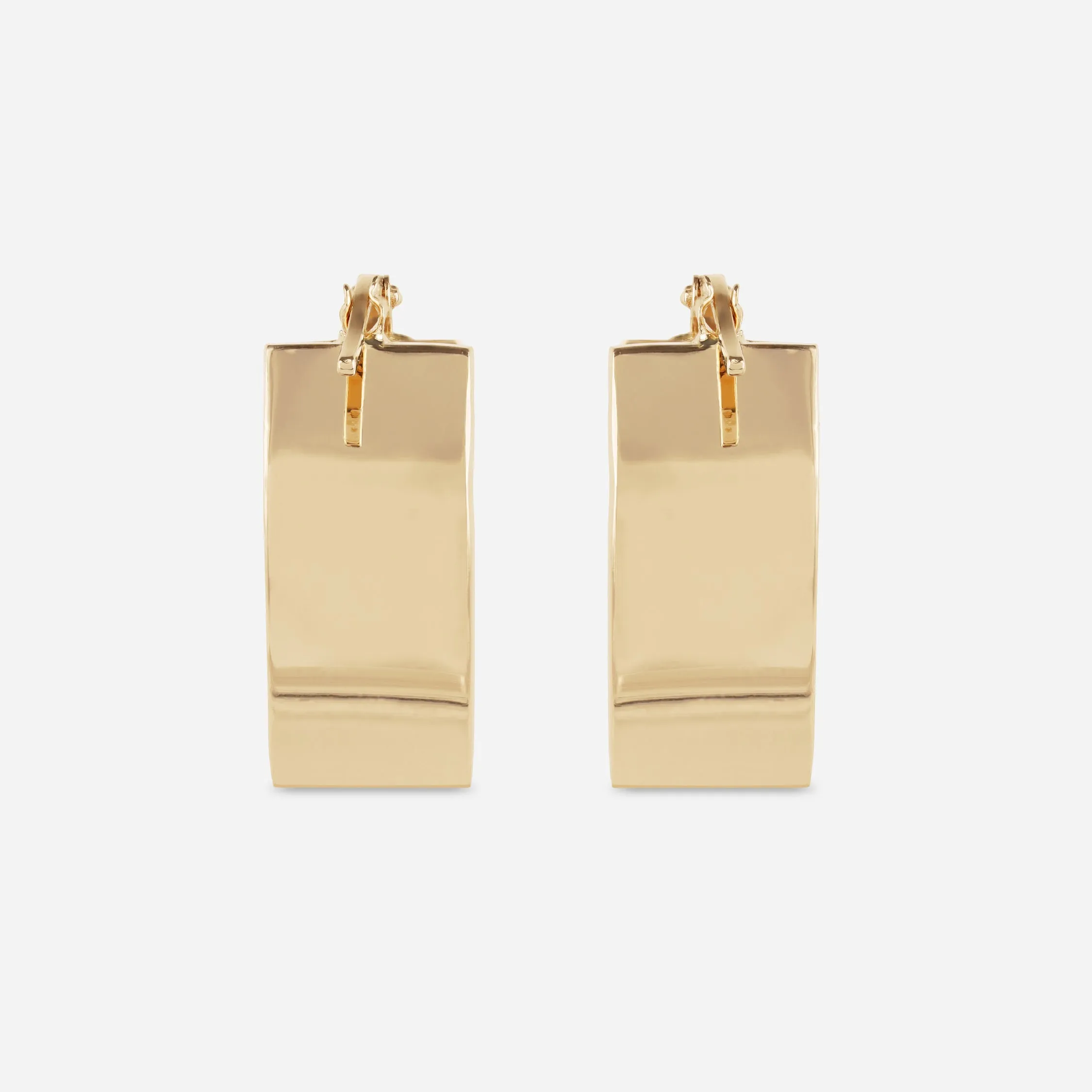 Flat Diamond Shape Hoop Earrings - 18k sold by 7879 product image thumbnail 4