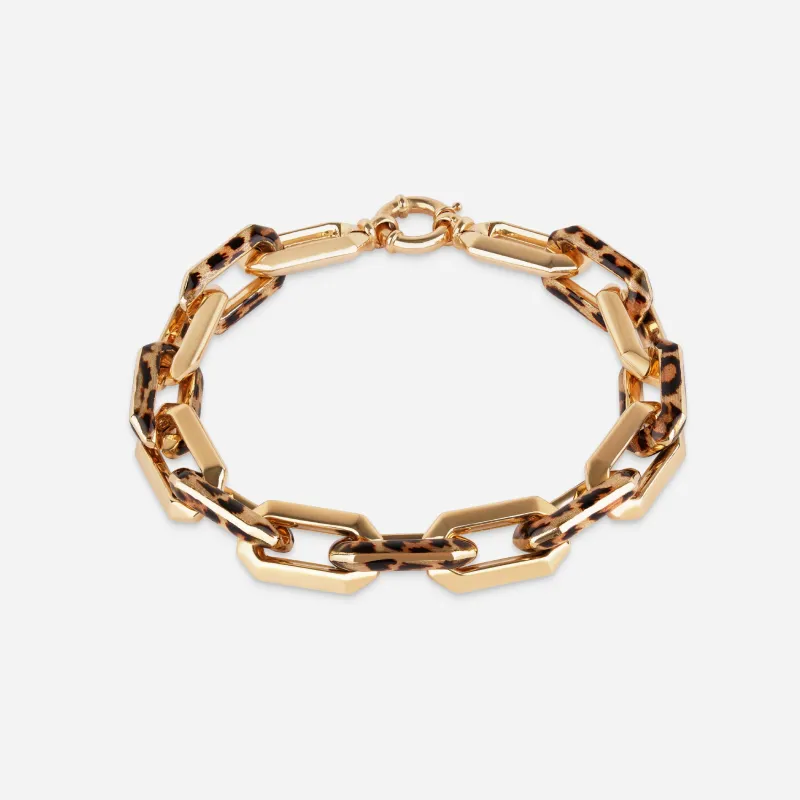 Leopard Link Statement Bracelet - 18k made by 7879