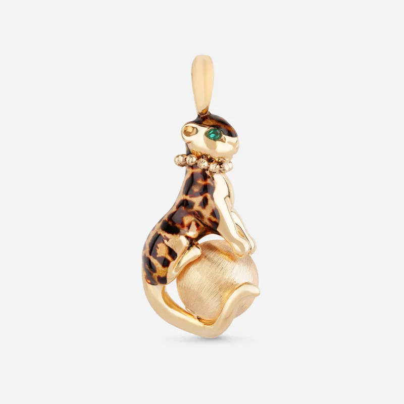Statement Leopard Ball Pendant - 18k made by 7879