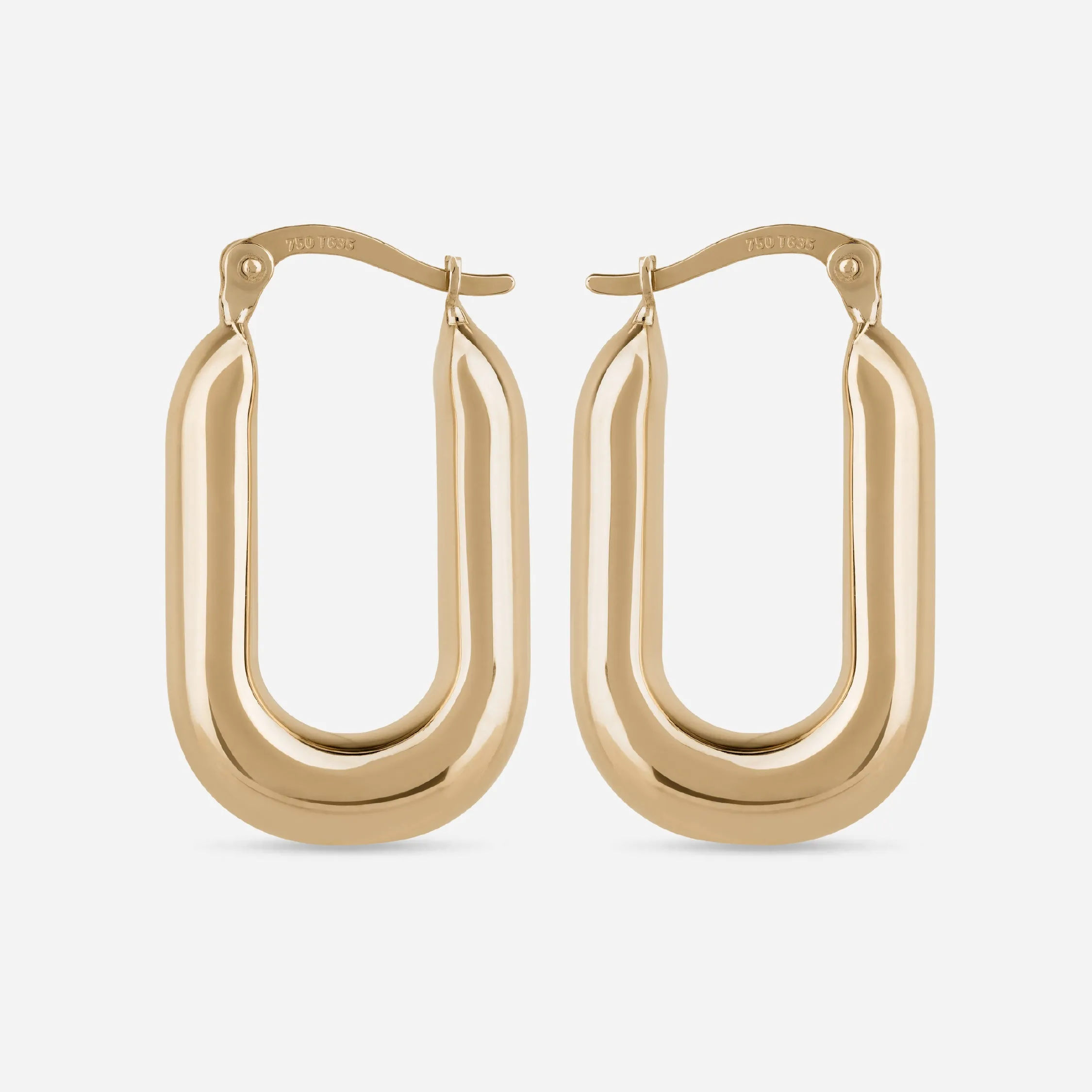 Statement Elongated Hoop Earrings - 18k sold by 7879 product image thumbnail 3