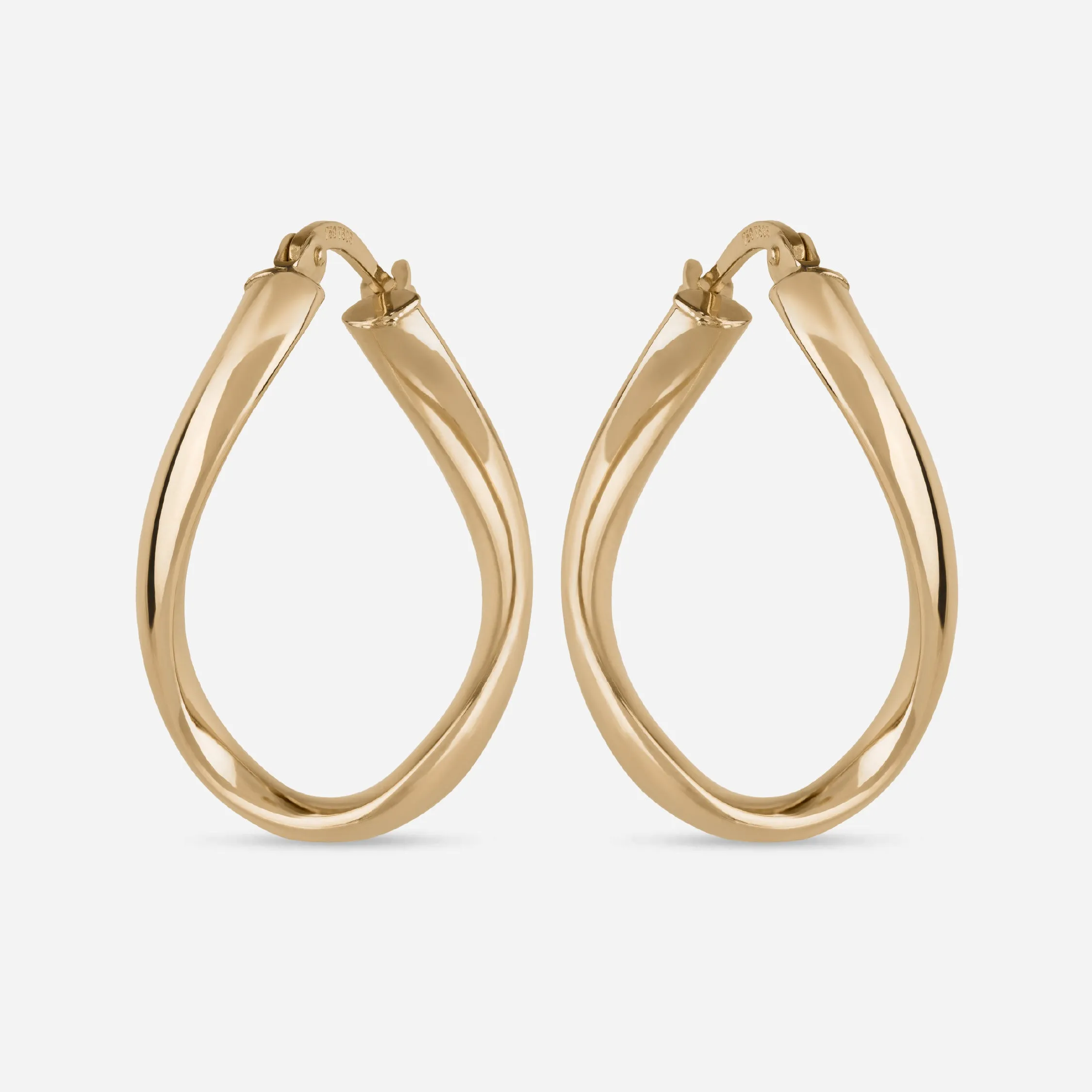 Twisted Gold Hoop Earrings - 18k sold by 7879