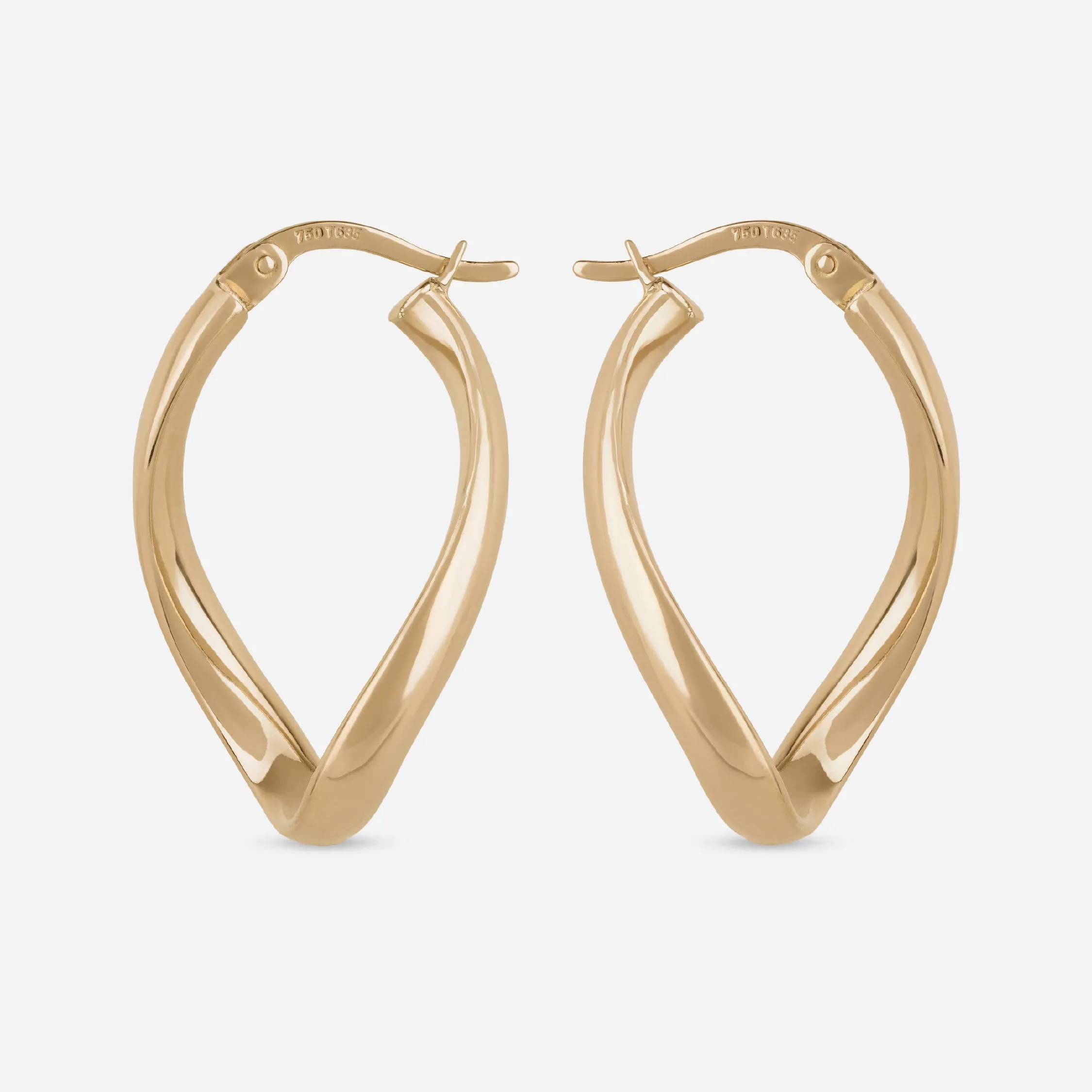Twisted Gold Hoop Earrings - 18k sold by 7879 product image thumbnail 5