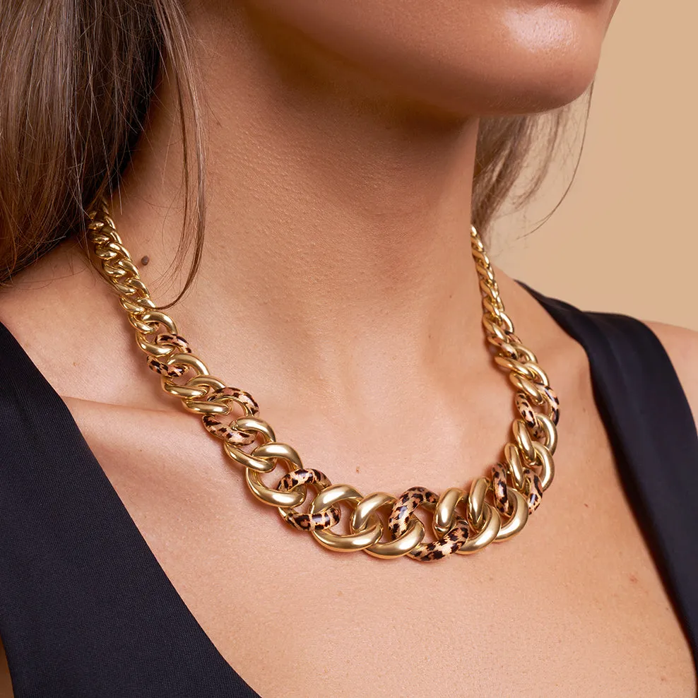 Reversible Leopard Link Chain Necklace - 18k sold by 7879 product image thumbnail 2