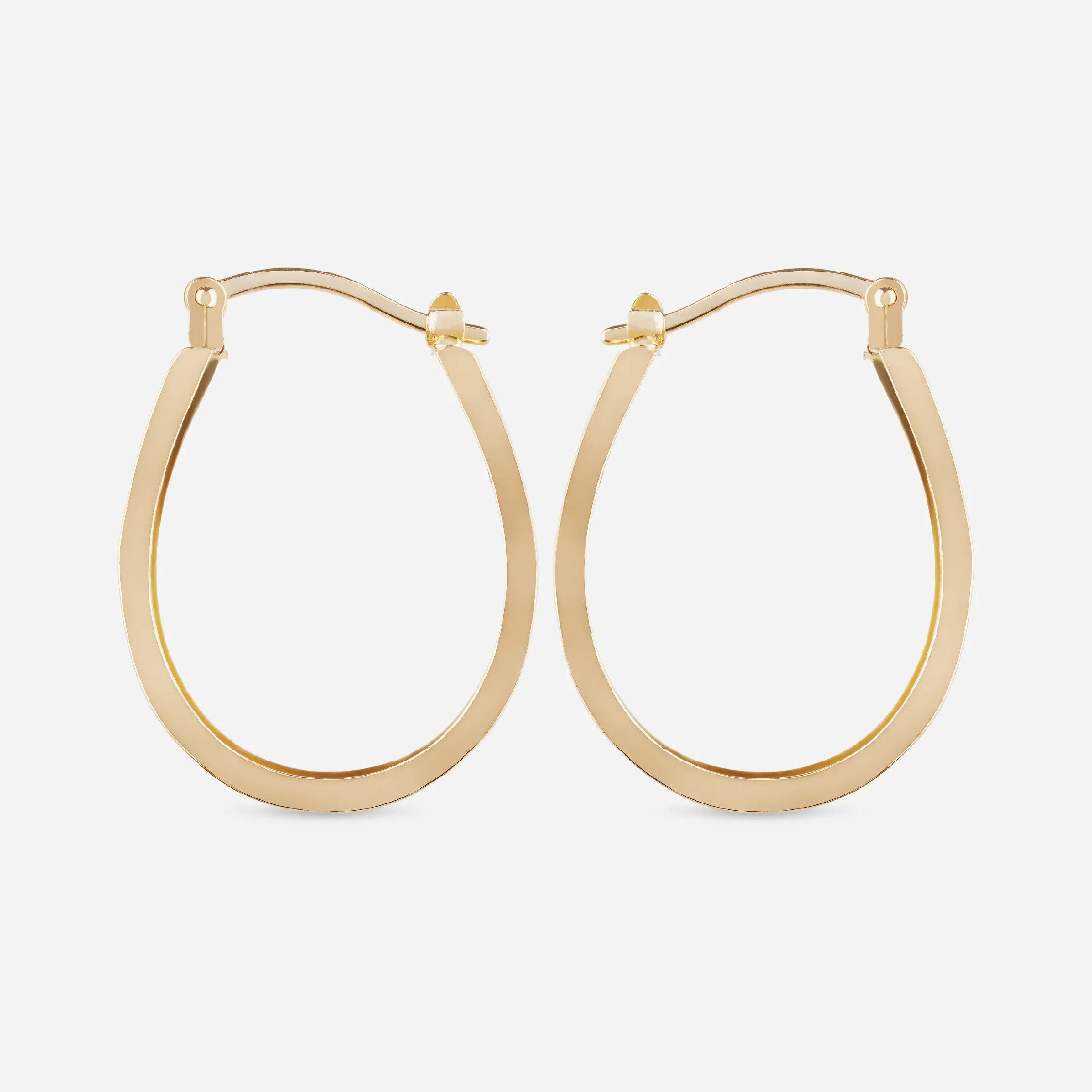 Classic Flat Gold Hoop Earrings - 18k sold by 7879 product image thumbnail 3