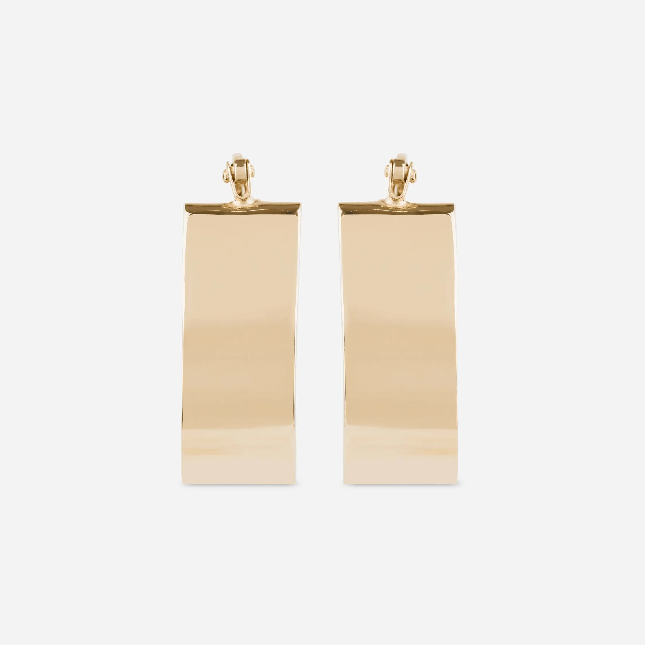 Classic Flat Gold Hoop Earrings - 18k sold by 7879 product image thumbnail 4