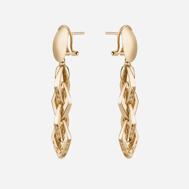 Linked Diamond Drop Earrings - 18k made by 7879