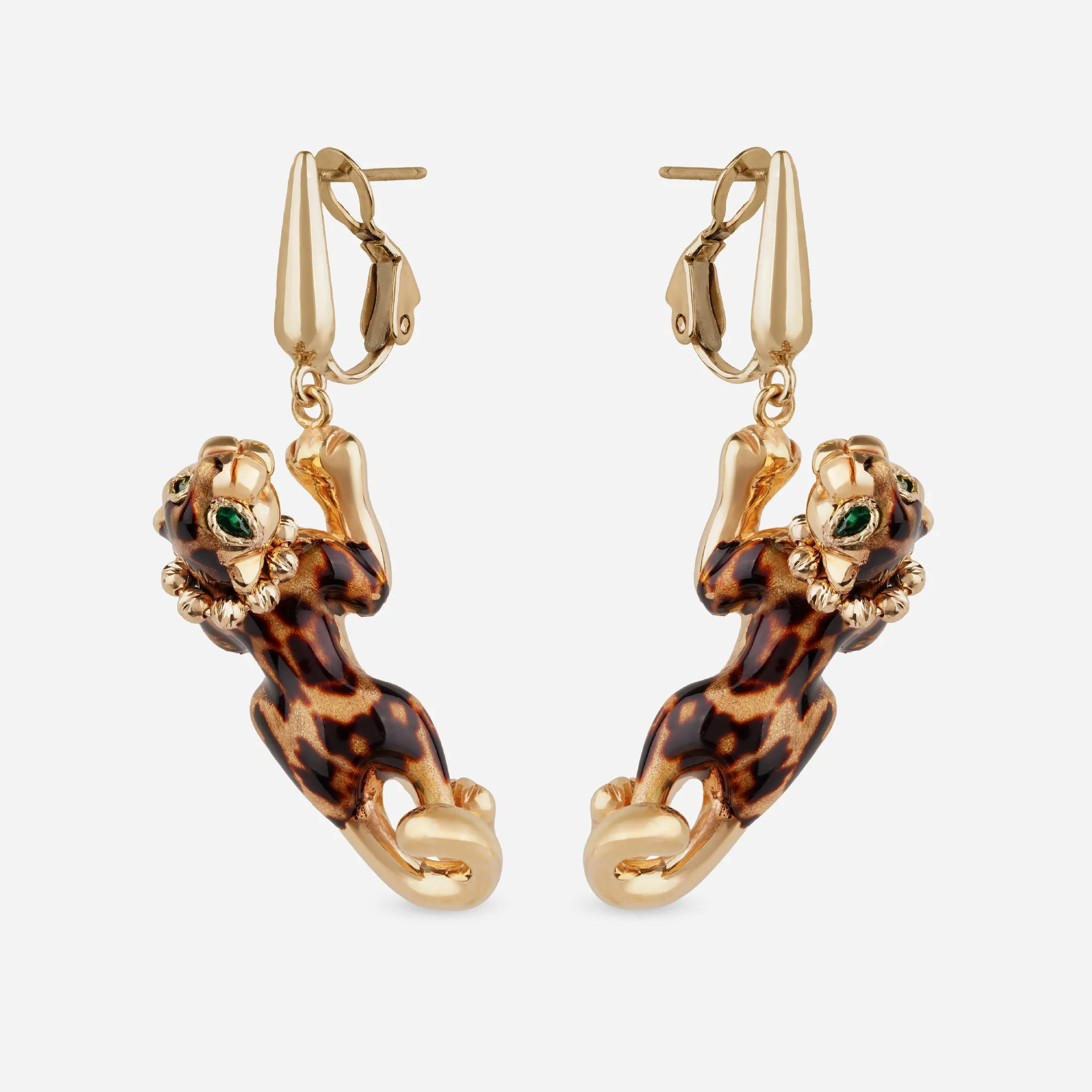 Leopard Sculptural Drop Earrings - 18k sold by 7879