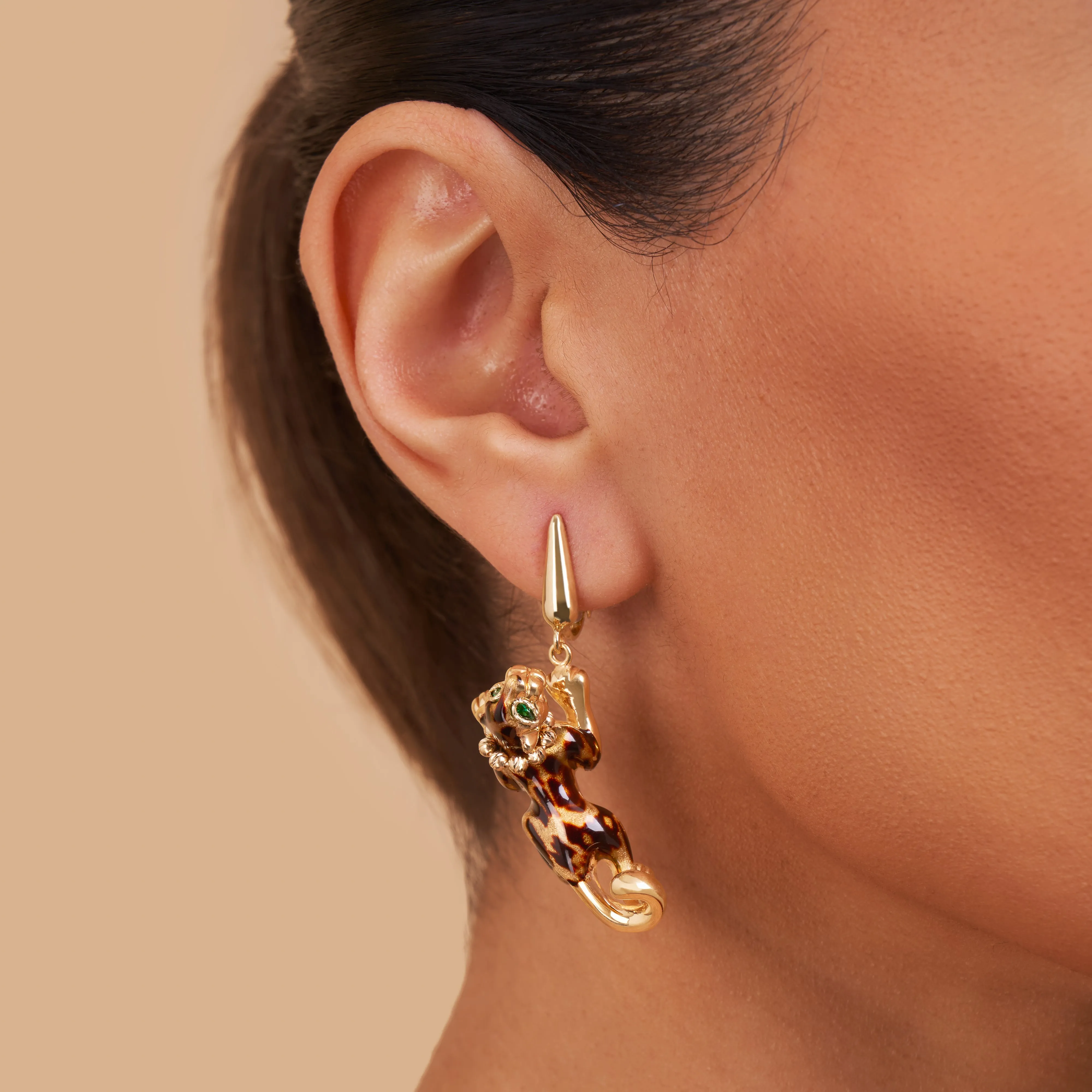 Leopard Sculptural Drop Earrings - 18k sold by 7879 product image thumbnail 2