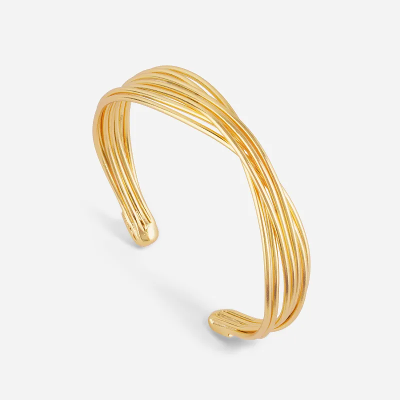 Twisted Multi Wire Adjustable Cuff made by 7879