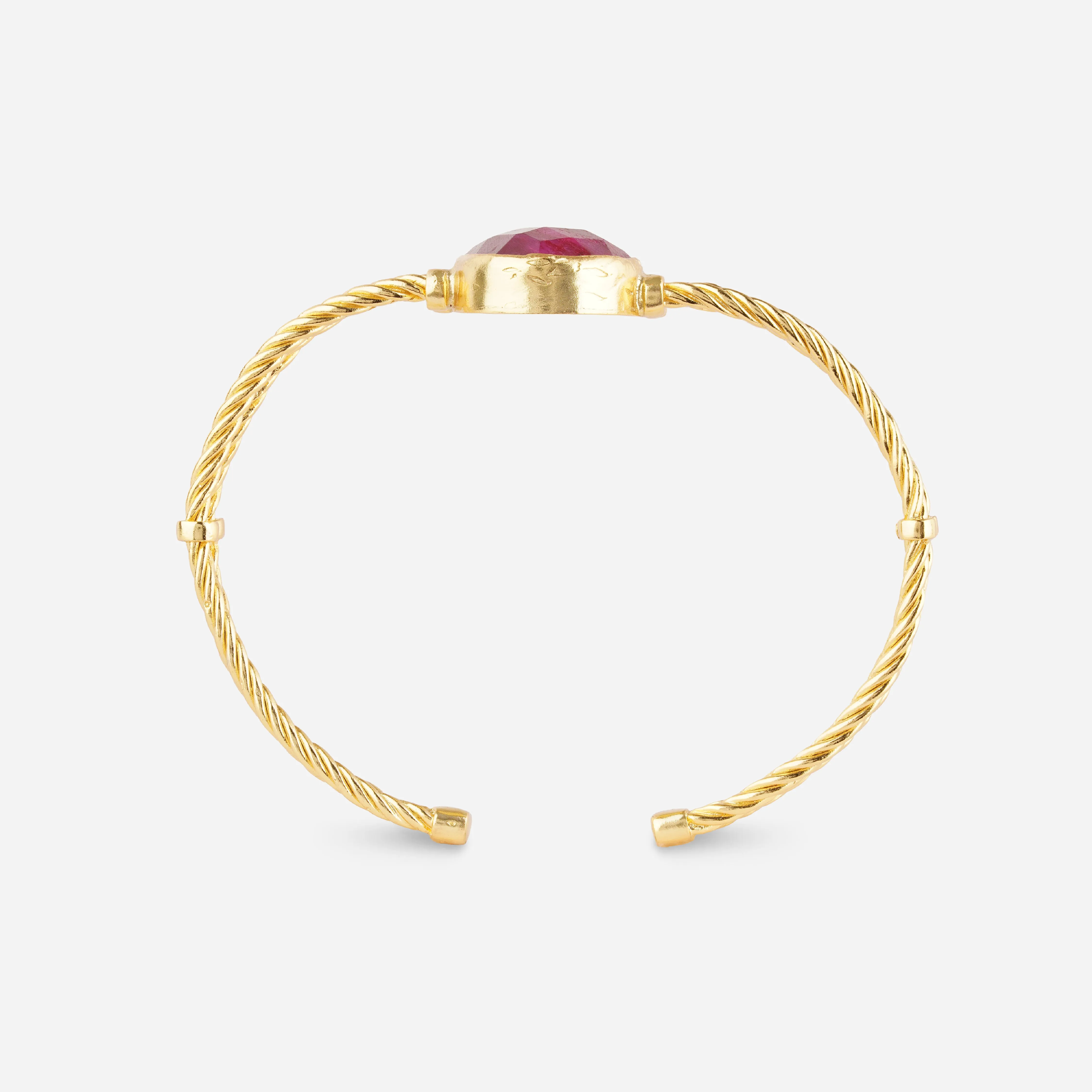Ruby Coloured Stone Adjustable Cuff sold by 7879 product image thumbnail 3