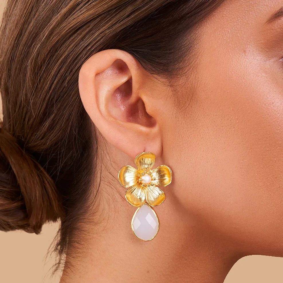 Majorca Pearl Floral Drop Earrings sold by 7879 product image thumbnail 2