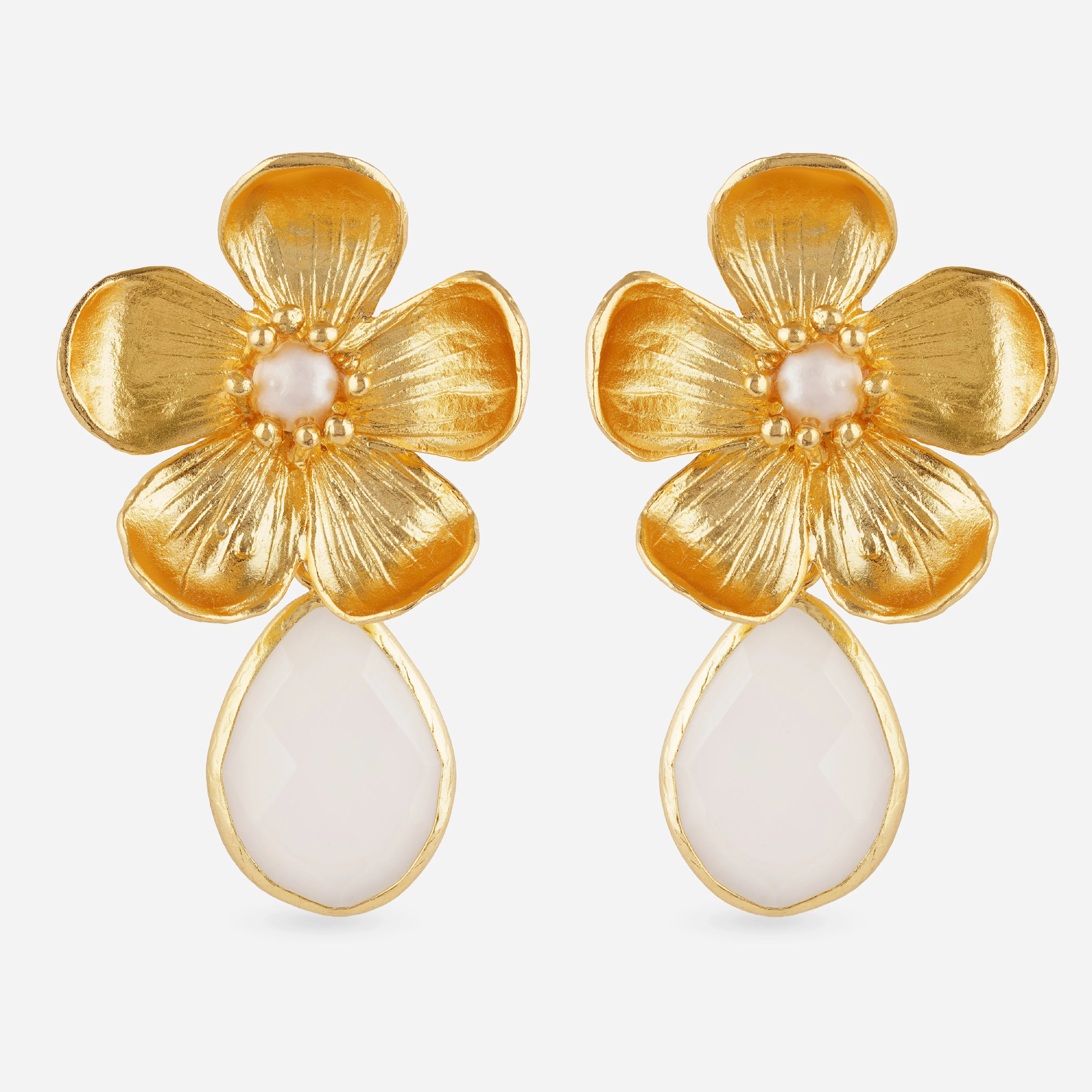 Majorca Pearl Floral Drop Earrings sold by 7879 product image thumbnail 3