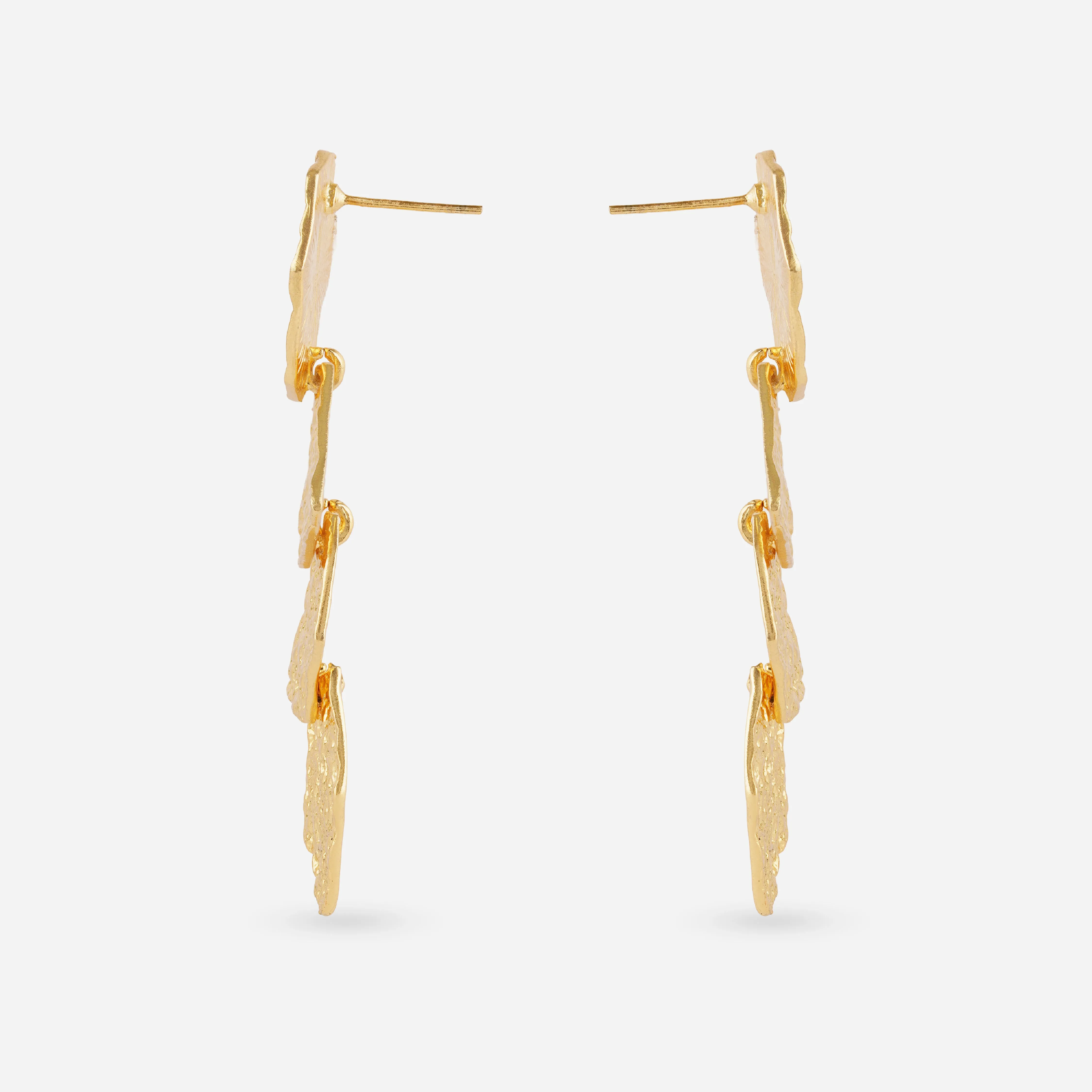 Crushed Gold Texture Drop Earrings sold by 7879 product image thumbnail 5
