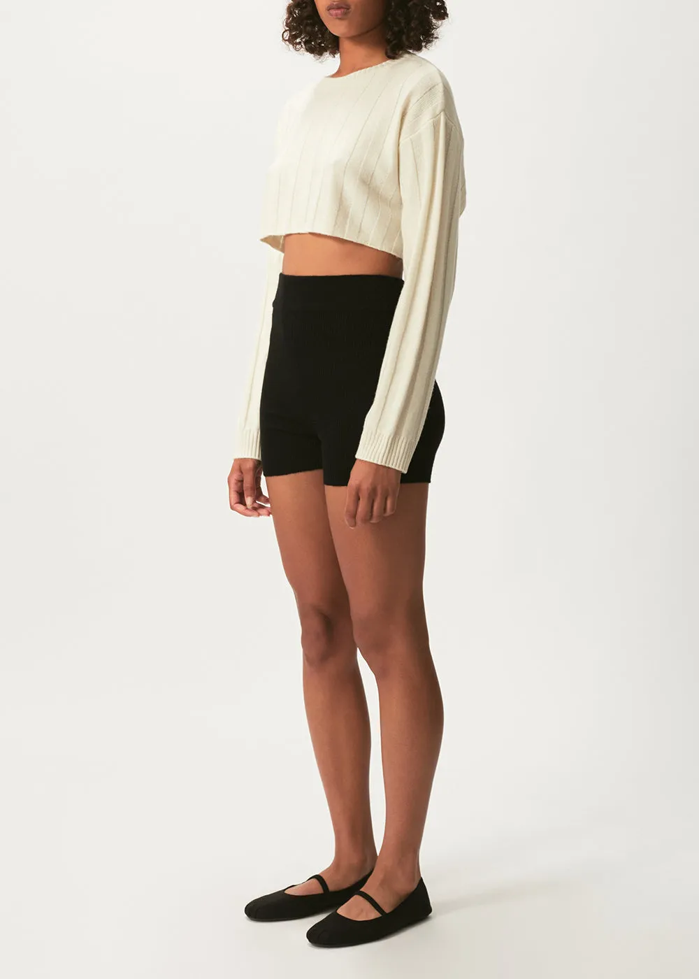 Alexa Fine Mini Biker Short sold by Cashmere in Love product image thumbnail 3