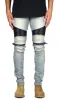 Indigo Moto Zipper Jeans sold by Hyper Denim