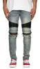Indigo Moto Zipper Jeans sold by Hyper Denim