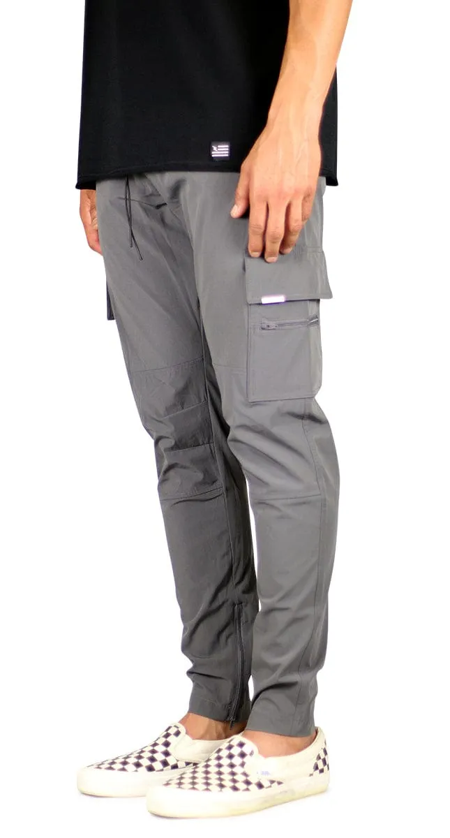 Charcoal Cool Nylon Zipper Pants sold by Hyper Denim product image thumbnail 2