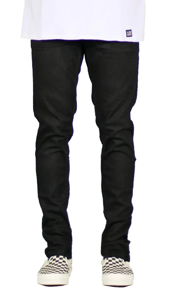 Jet Black Stack Zipper Jeans sold by Hyper Denim