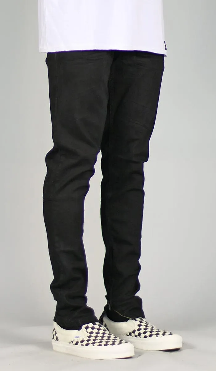Jet Black Stack Zipper Jeans sold by Hyper Denim product image thumbnail 3