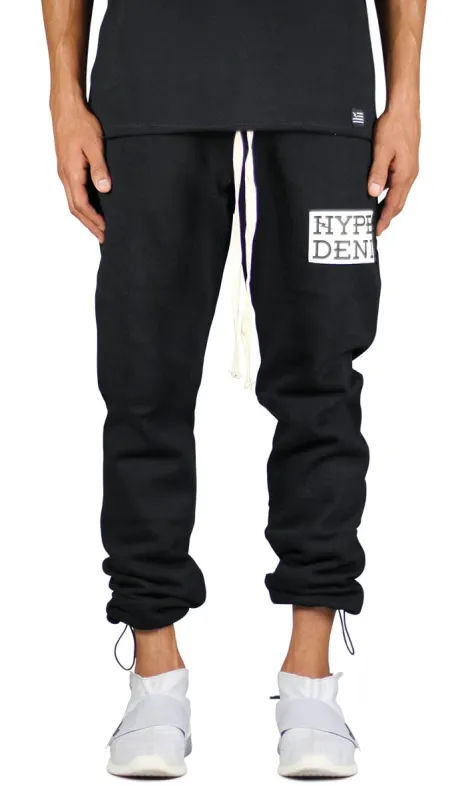 Black Cord Lock Sweat Pants sold by Hyper Denim