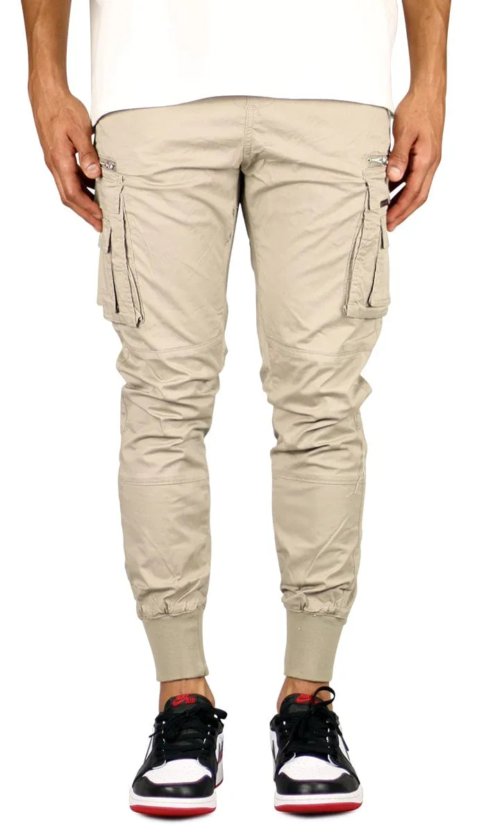 Taupe Cool Cargo Joggers sold by Hyper Denim